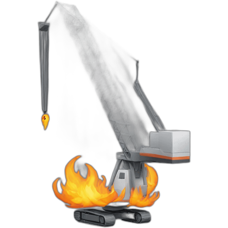 Crane en feu emoji