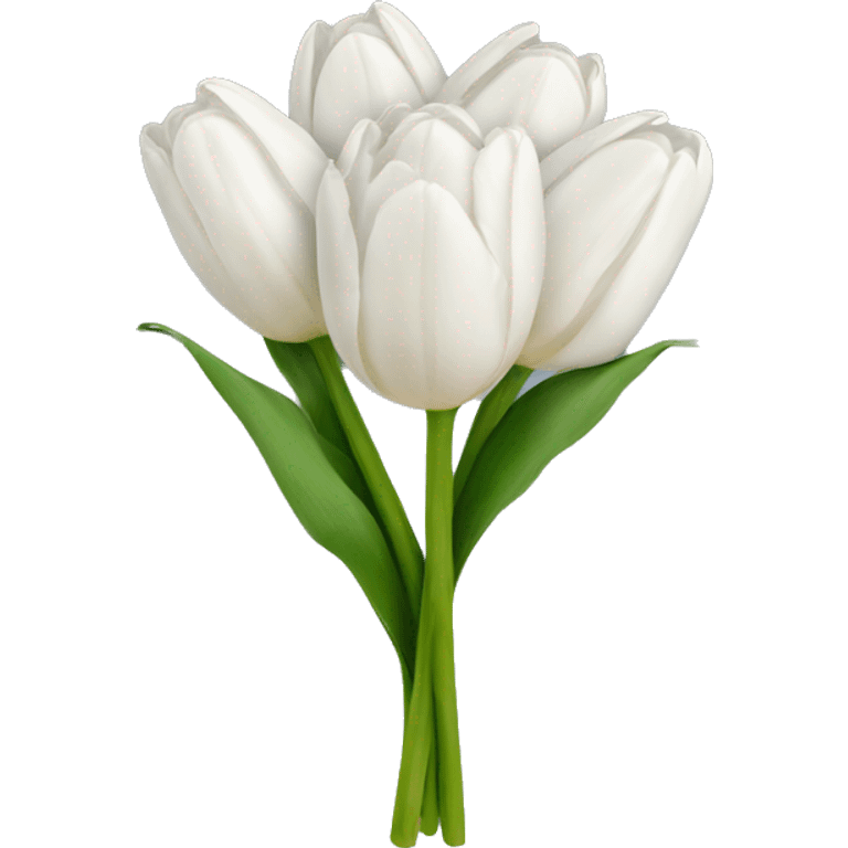 white tulip bouquet  emoji