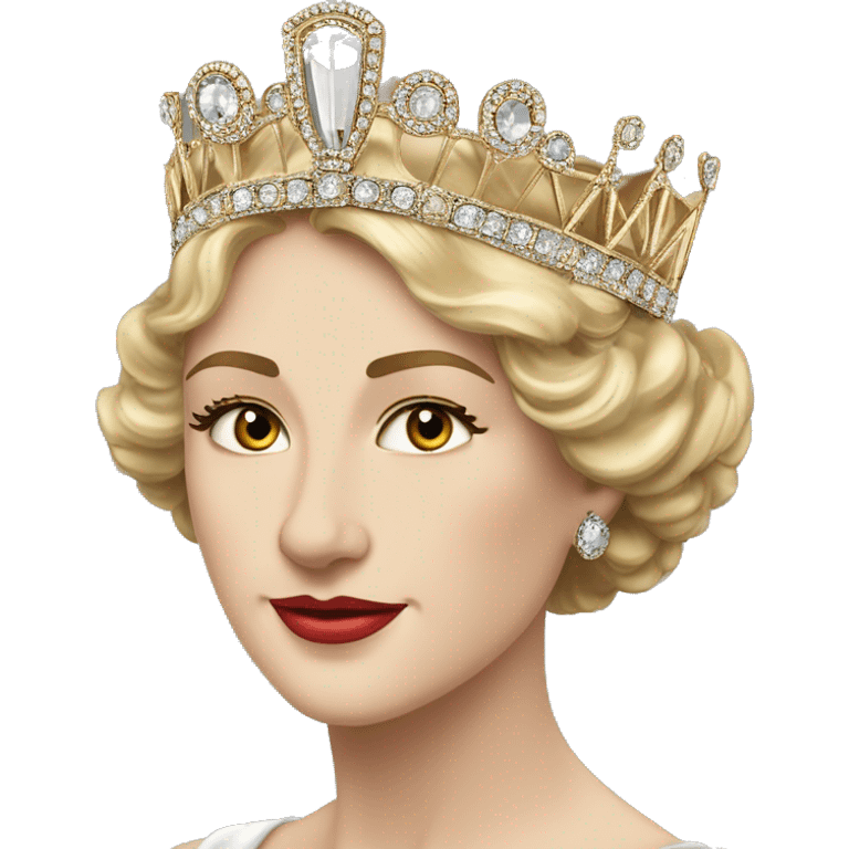 art deco queen mary 20's tiara gold crystals emoji