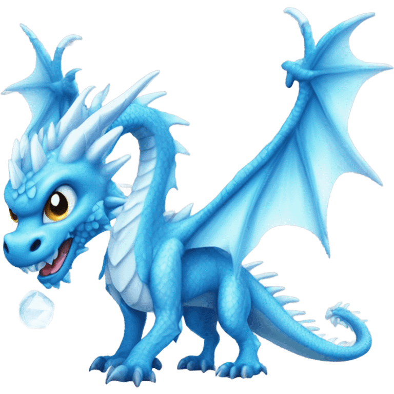 Blue ice dragon emoji