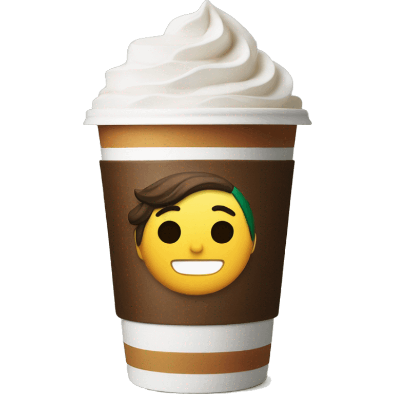 Americano in Starbucks autumn cup emoji