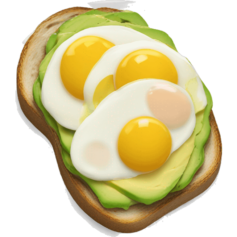 Avocado toast with eggs  emoji