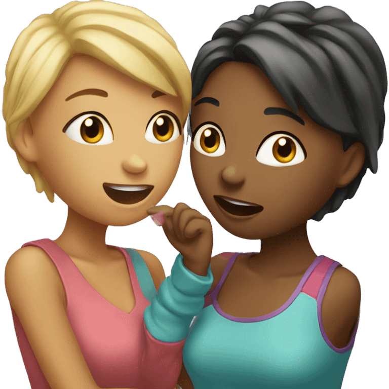 Two girls gossiping  emoji