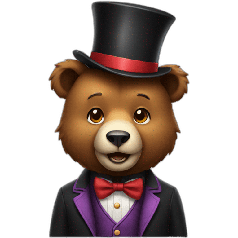 Bear being a magician emoji