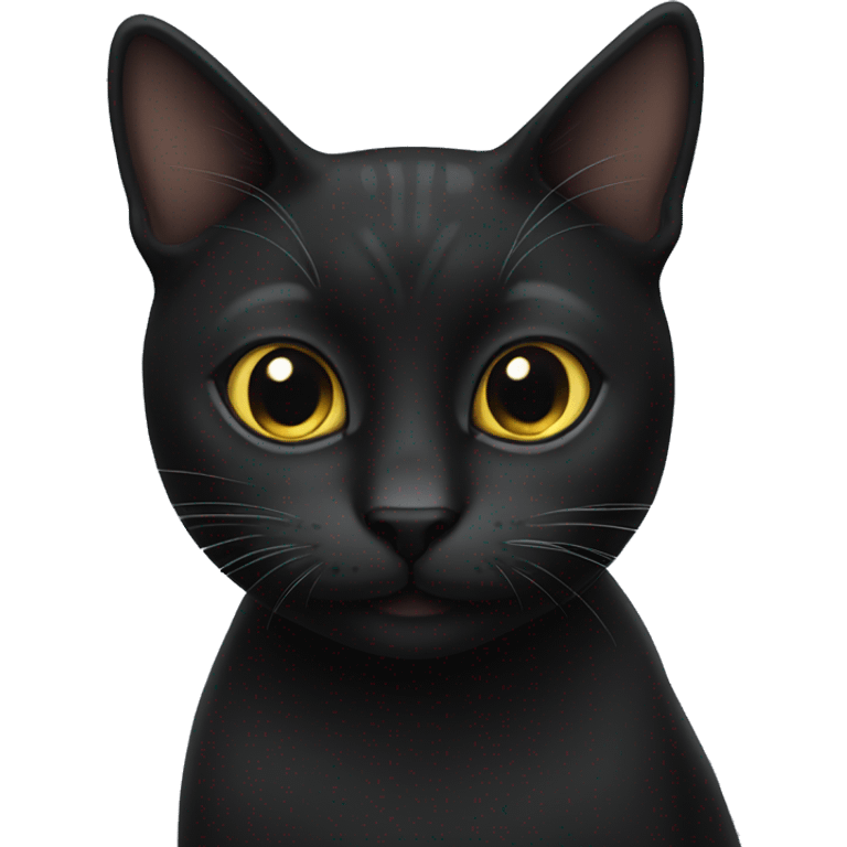 Three black cats emoji