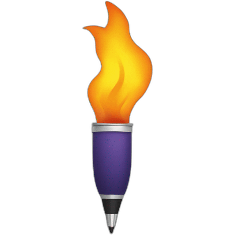 pen on fire emoji