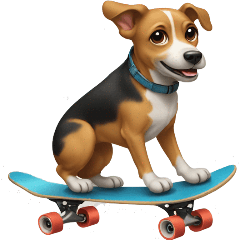 a dog on a skate emoji