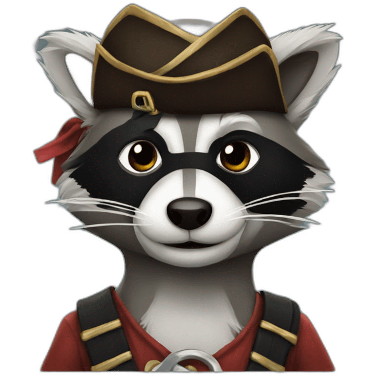 A pirate raccoon emoji