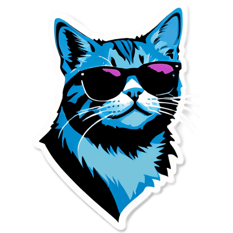 Cat with sunglasses emoji