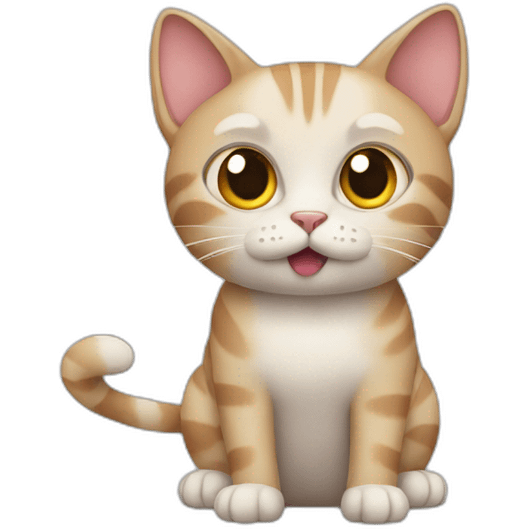 cat that is pretending to understand emoji