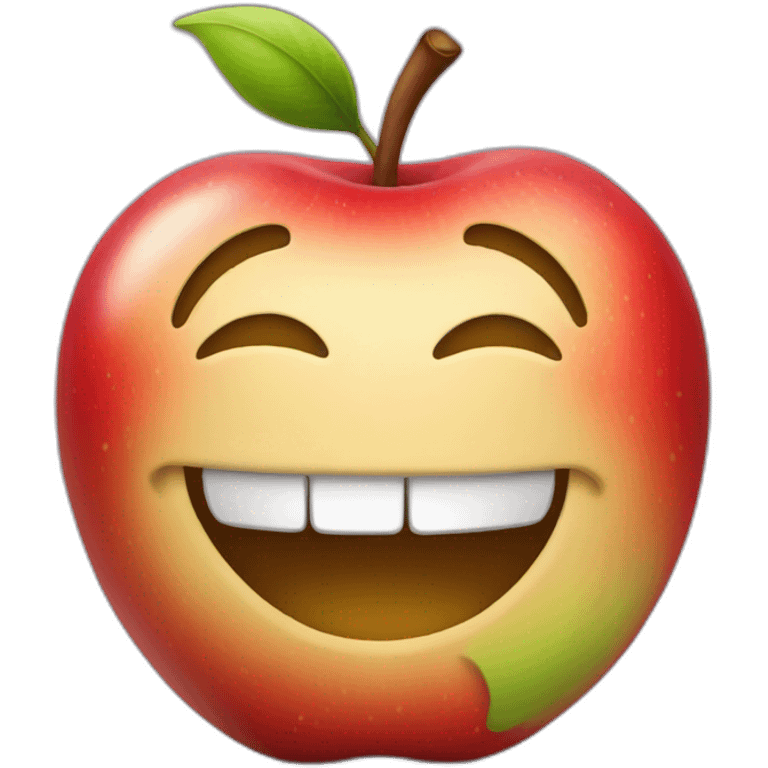 smirking apple emoji