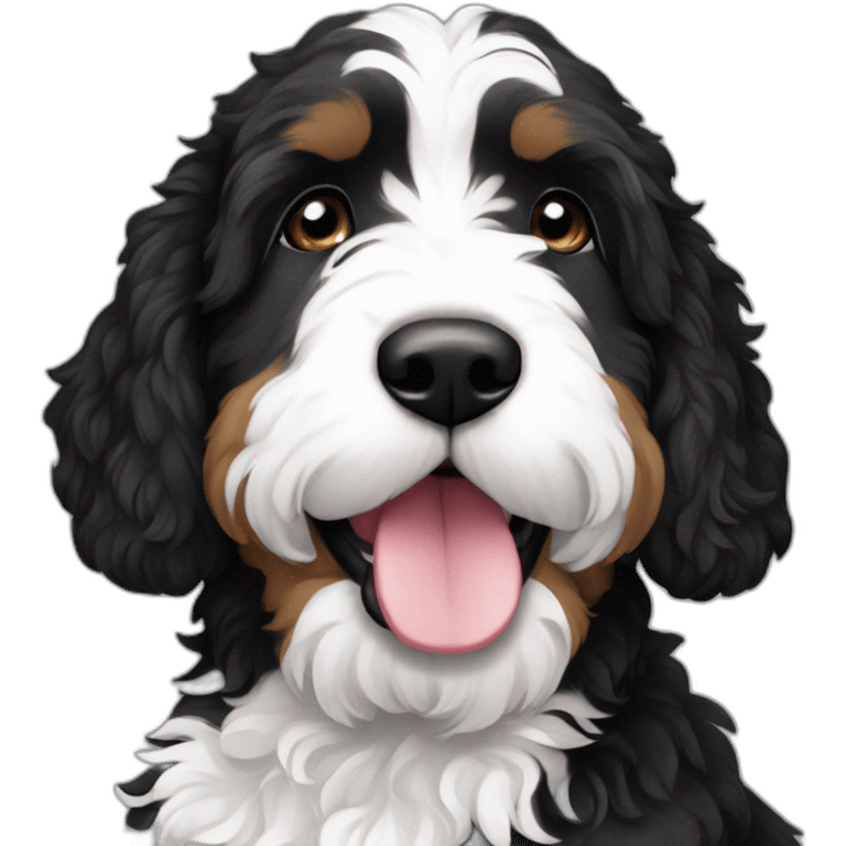 black white f1b bernedoodle slim emoji