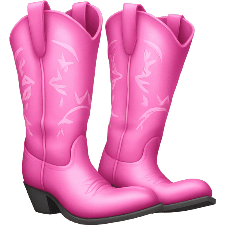 Pink cowboy boots  emoji