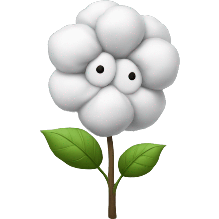 cotton plant white worker emoji