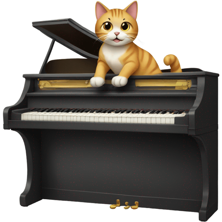 Cat playing piano  emoji