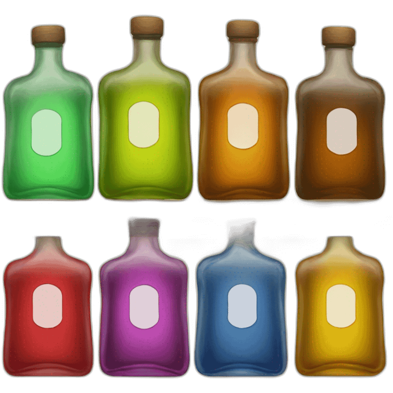 Colored 5 Liquor bottles emoji