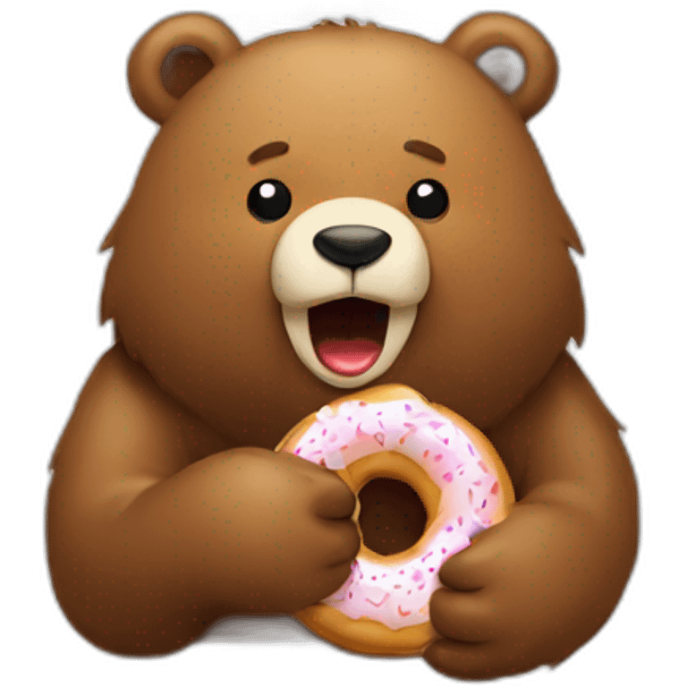 bear eating an donnut emoji