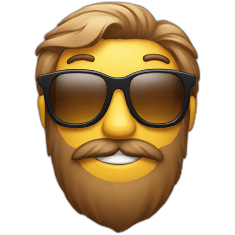 Bearded Smiley with sunglasses emoji