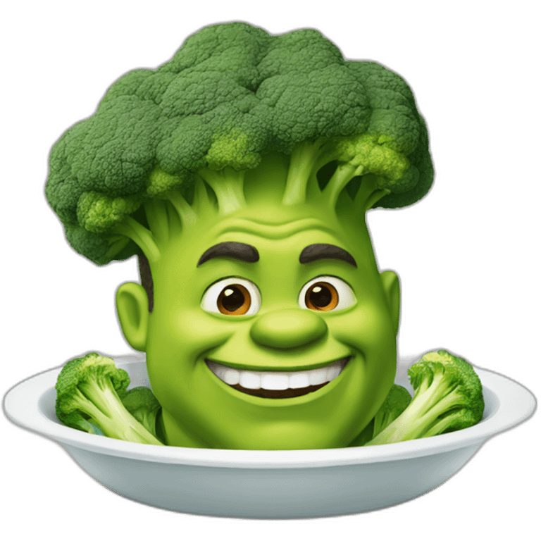 Shrek eat brocoli emoji