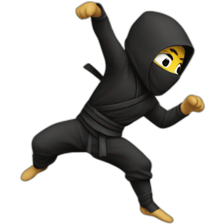 Jumping ninja emoji