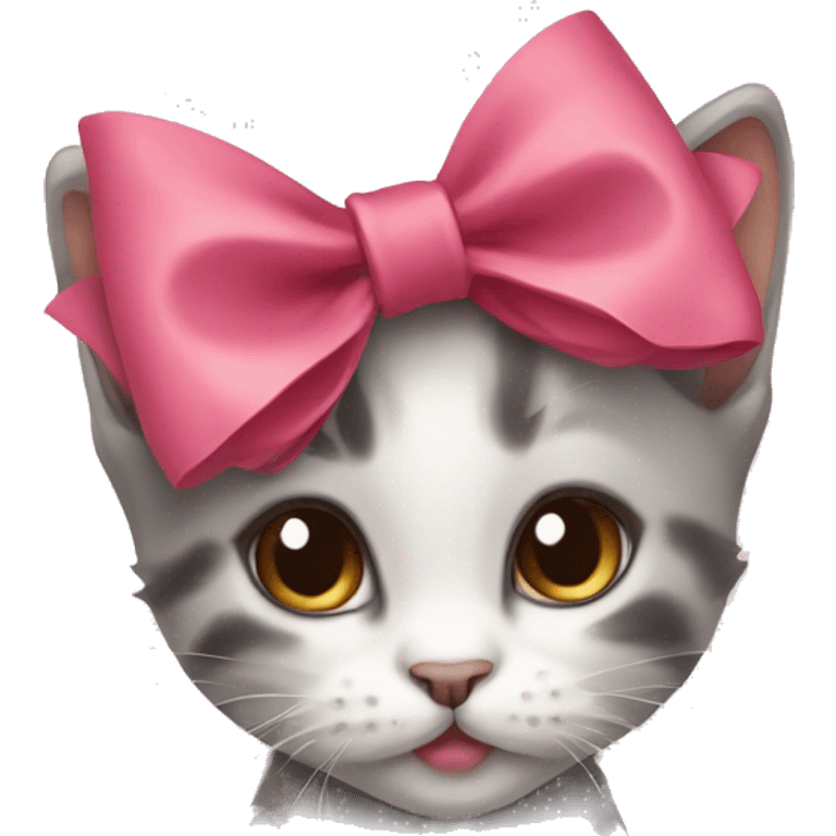 kitten with bow emoji