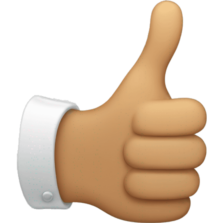 a thumbs up raised half way emoji