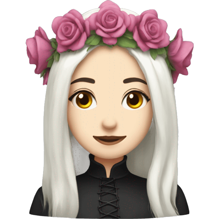 Gothic flower crown emoji