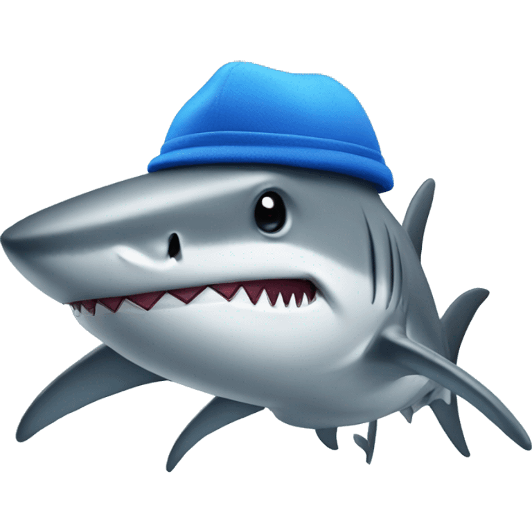 shark with blue hat emoji