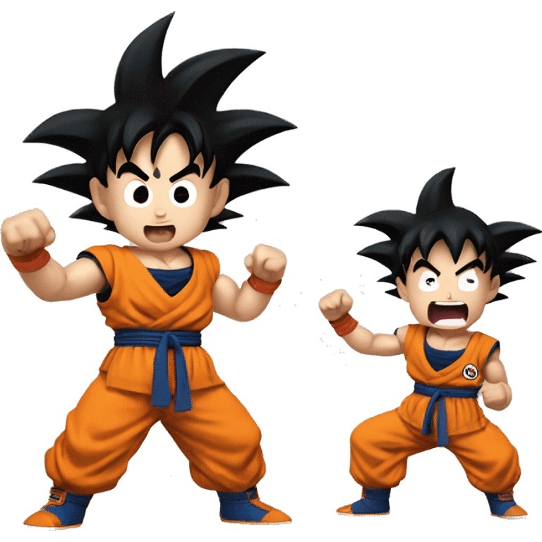 Son goku figting a shake emoji