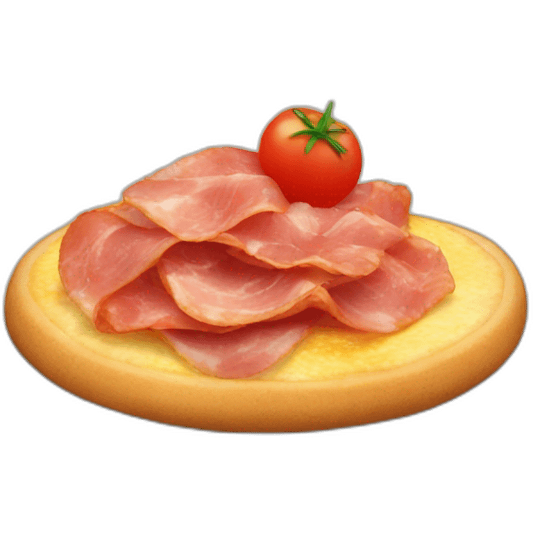 tostada de tomate y jamón emoji