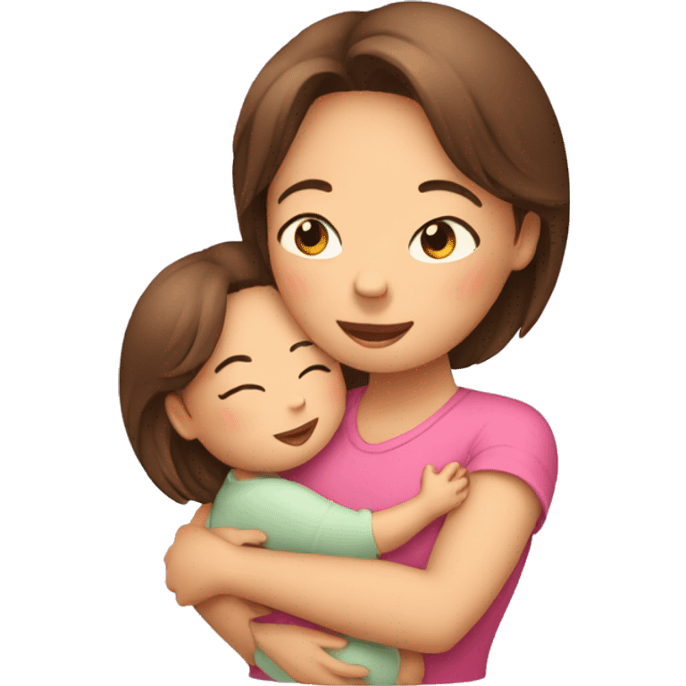 hug mum baby emoji