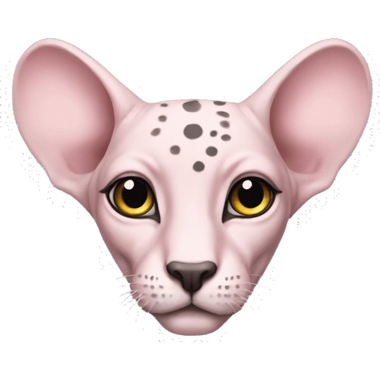 Light pink sphinx with gray spots emoji