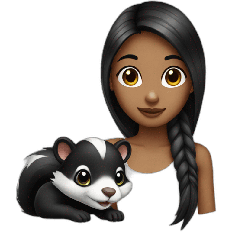 Girl skunk emoji