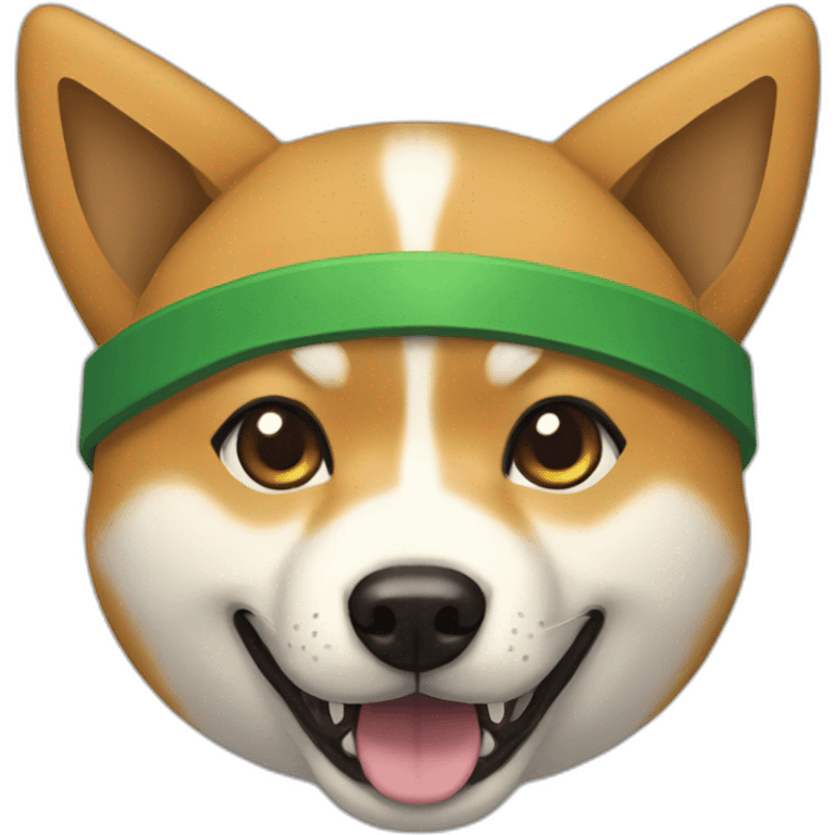 pokemon Shiba Inu with a green collar emoji