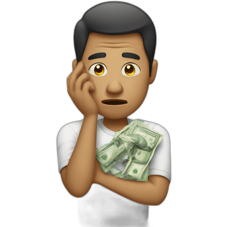 upset man with money emoji