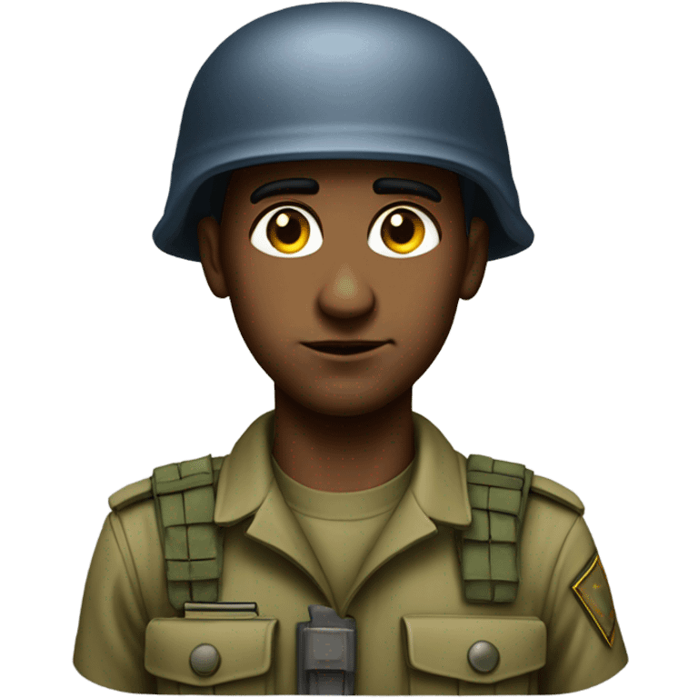 idf soldier photorealistic serious emoji