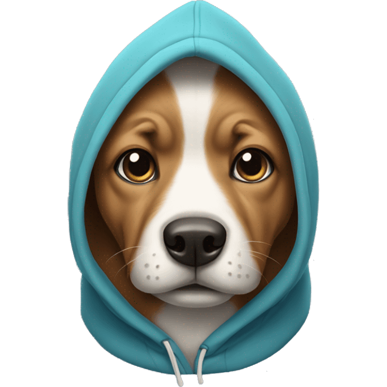 Dog wearing a hoodie emoji