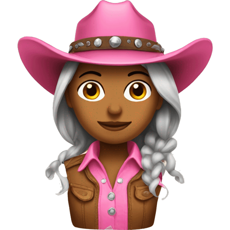 pink cowgirl  emoji