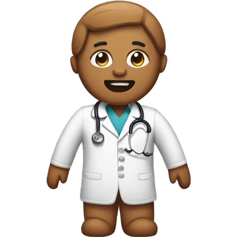 A gingerbread doctor emoji