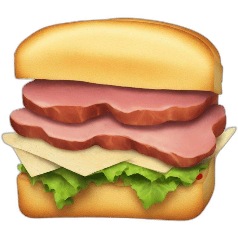 A sandwich where the meat is music emoji