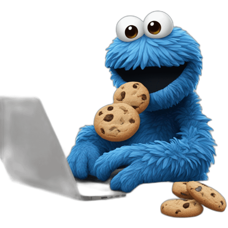 cookie monster saying good morning emoji