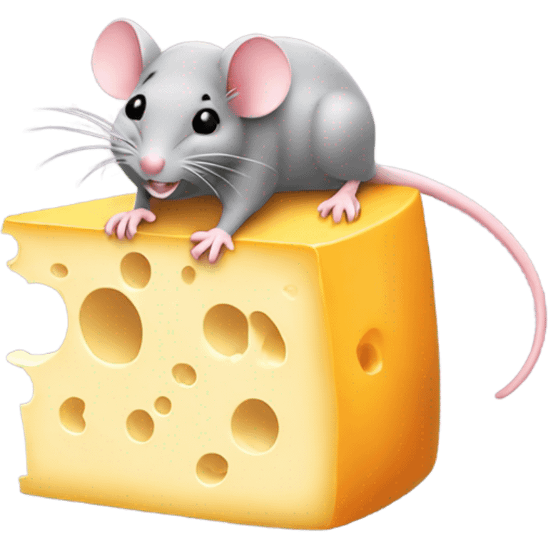 Mouse with cheese emoji