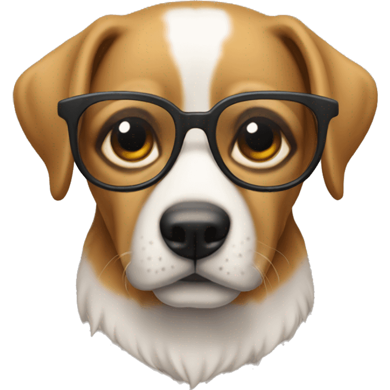 Perro con lentes  emoji