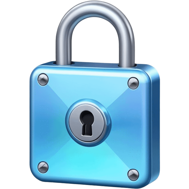 Holographic blue lock emoji