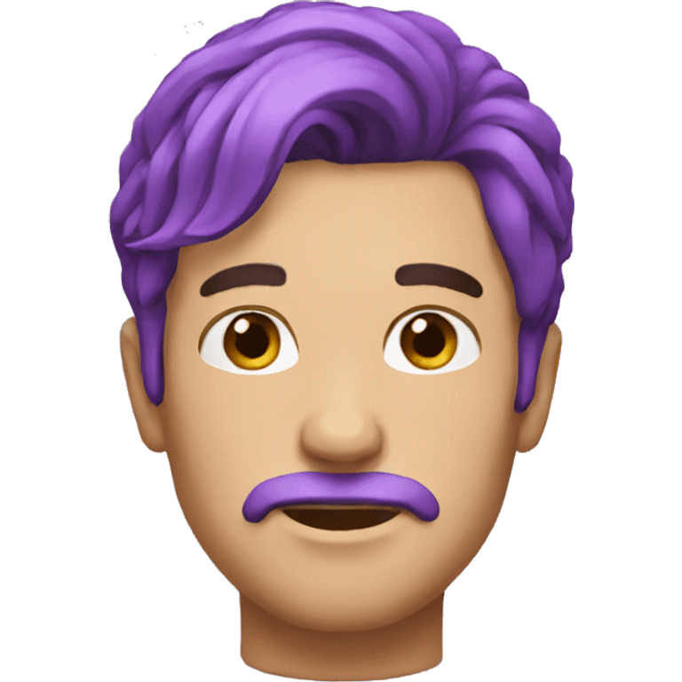 men whit hair violet emoji