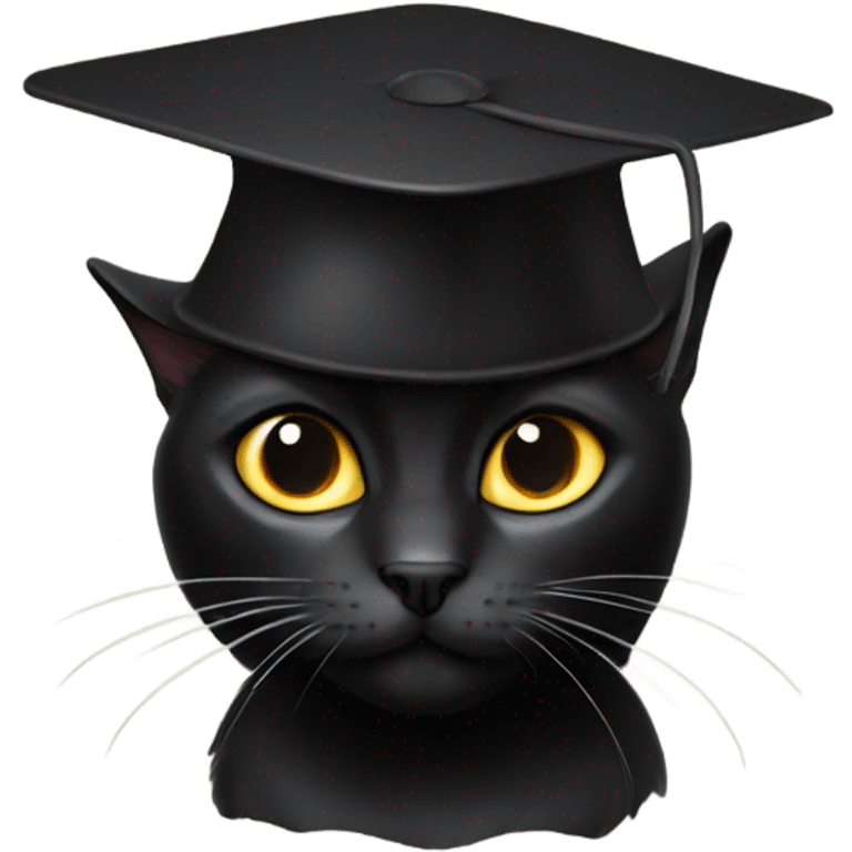 Black cat wearing kid’s propellor hat emoji