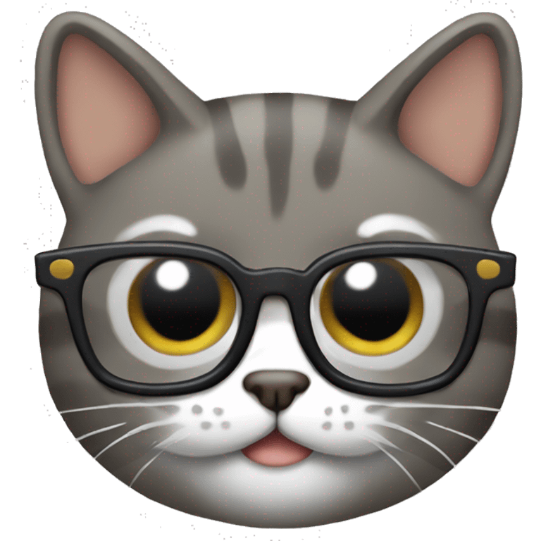 Gato con lentes emoji