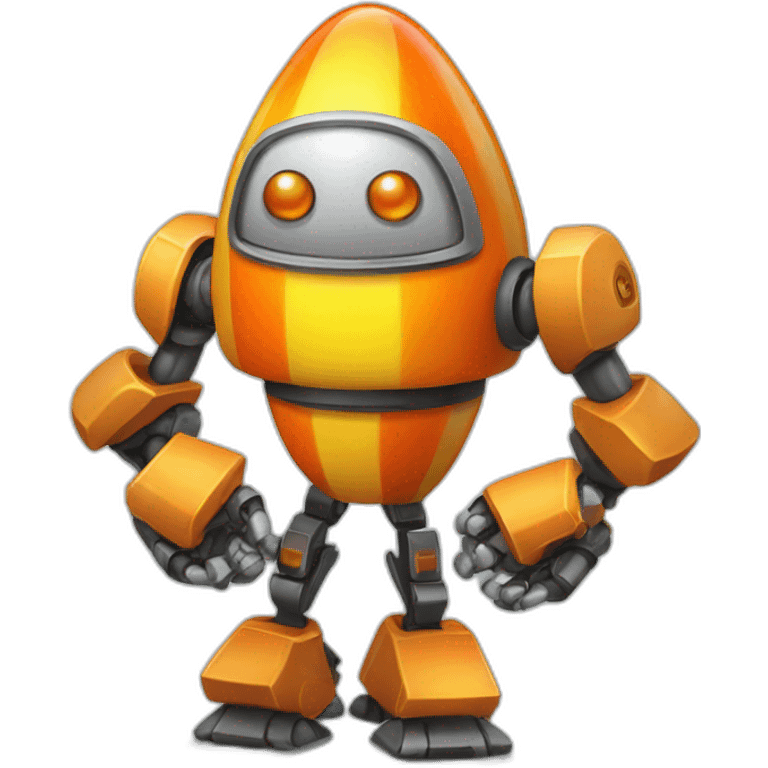 candy corn fighting robot emoji