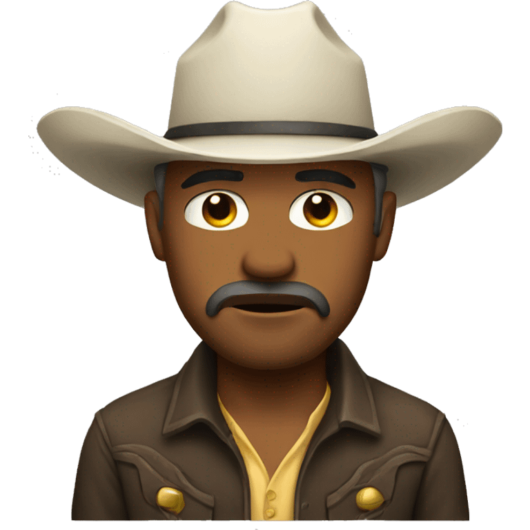 Sad white cowboy emoji