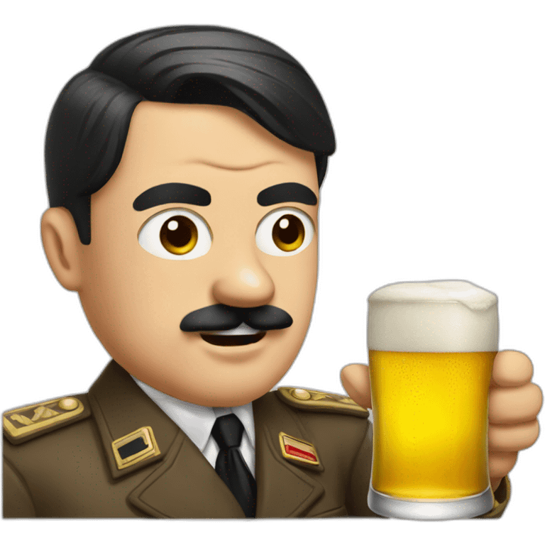 hitler drink beer emoji